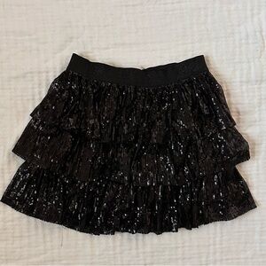 Rachael & Chloe Black Sequin Mini Skirt